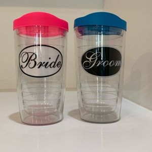 Bride and Groom Tervis Tumbler Set with Tops